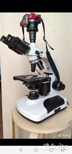 Микроскоп биологический тринокулярный 40X-1600X