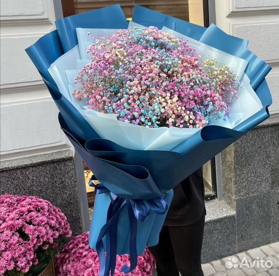 Букеты-гиганты из Гипсофилы