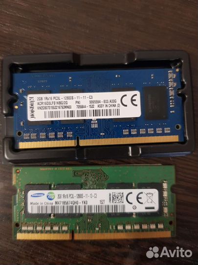 Оперативная память ddr3l 2gb/за 2 планки