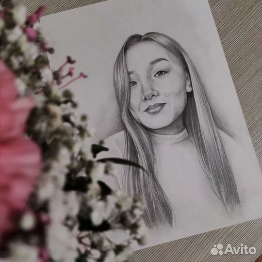 Портрет по фото (карандаш, акварель)