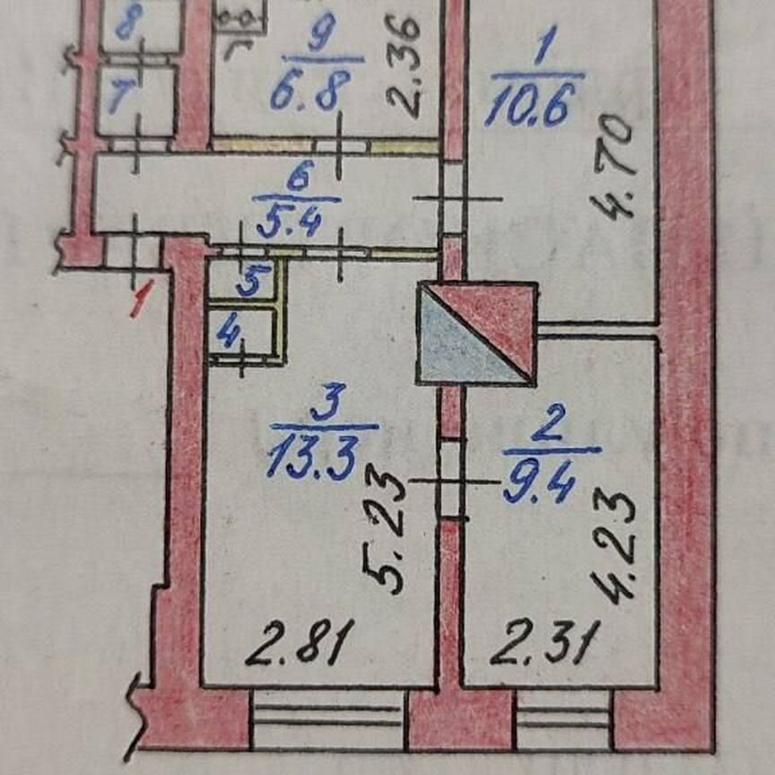 Квартира 3-комн. 48.7 м² в Череповец — фото 14 из 14