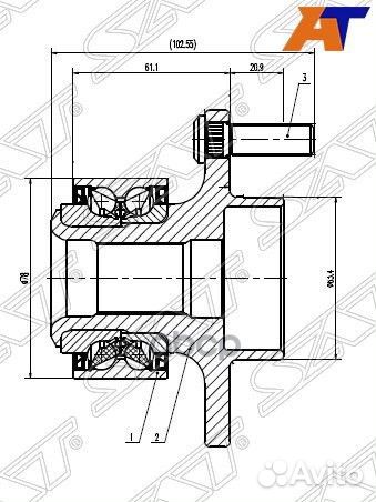 Ступичный узел перед ford C-MAX/focus II 03- ST