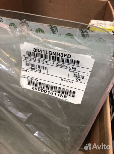 Стекло левое VW golf 3 Хэчбек 3 двери