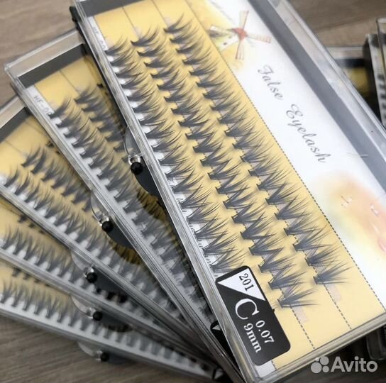 Пучковые ресницы накладные пучки