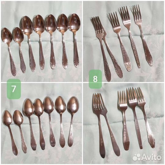 Набор столовых приборов вилки ложки ножи СССР