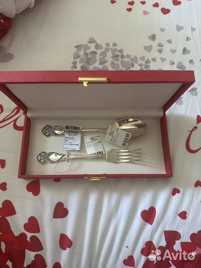 Набор столовых приборов серебро 925 проба