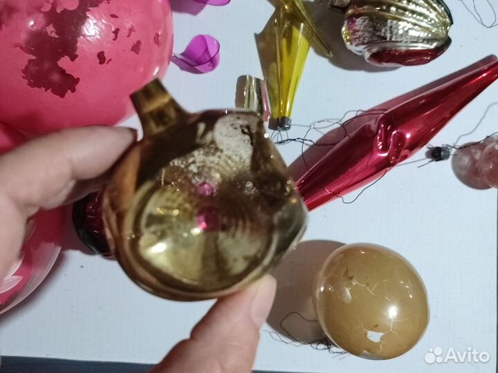 Елочные игрушки СССР пакетом под реставрацию