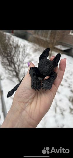 Кот flexi мини сфинкс 3Д печать 22.5 см