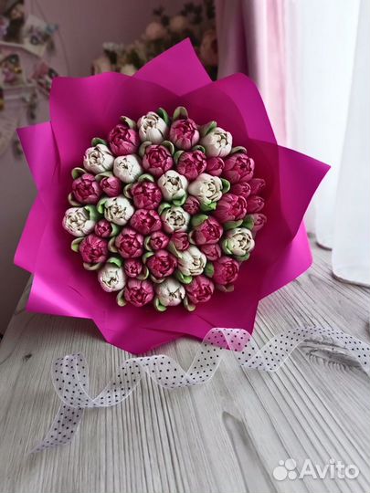 Зефирные цветы/тюльпаны
