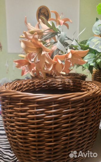 Кашпо из ротанга 12 литров,16 литров