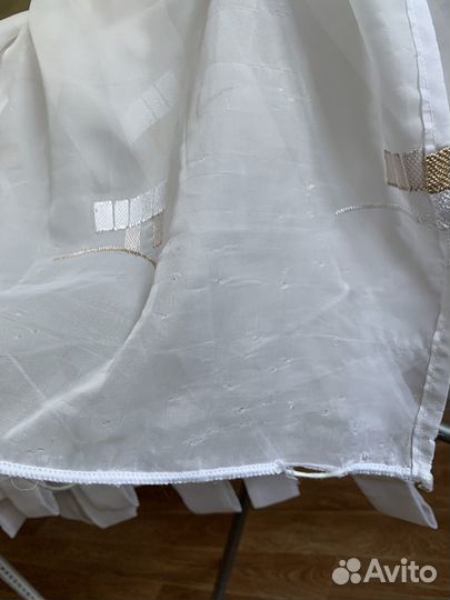 Тюль на петлях б/у большое полотно