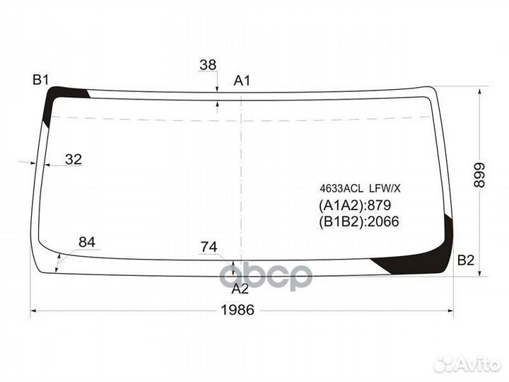 Стекло лобовое DAF LF 01/renault midlum 00-13