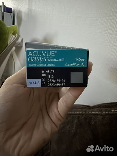 Линзы acuvue oasys -0.75 однодневные