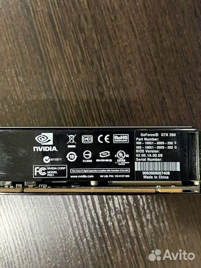 Видеокарта GF GTX260 896MB 216cores DDR3