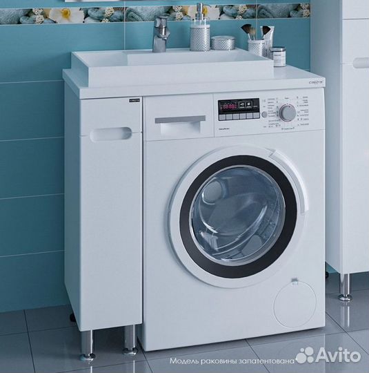 Тумба с раковиной 80 см под стиральную машину