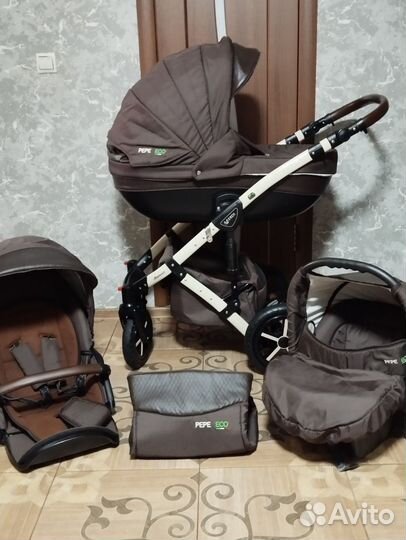 Коляска 3 в 1 Pepe Eco Plus