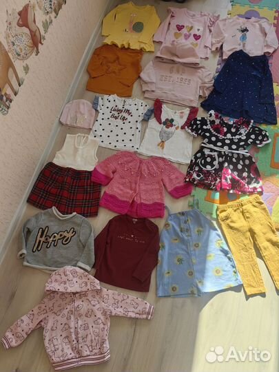 Вещи для девочки пакетом, р.86