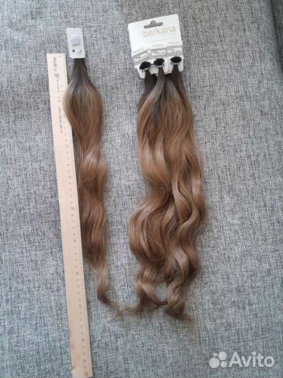 Волосы для наращивания 40см омбре русле вьются