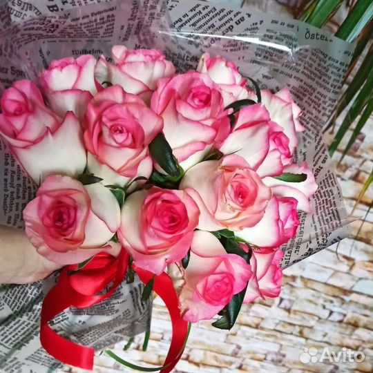 Цветы розы букет