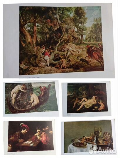 Репродукции картин. Постеры, плакаты. Альбом 12 шт