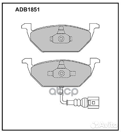 Колодки тормозные ADB1851 allied nippon