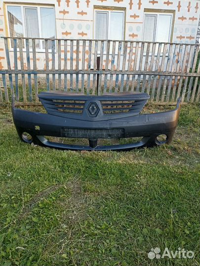 Бампер передний renault logan фаза 1