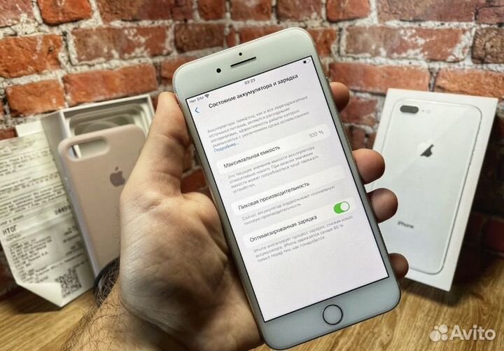 iPhone 8 plus 64gb акб-100 Полный Комплект