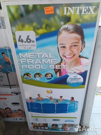Каркасный бассейн 457х122 intex с комплектом