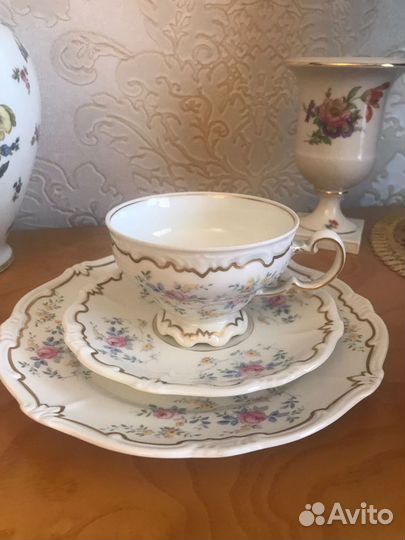 Антикварные чайные трио германия