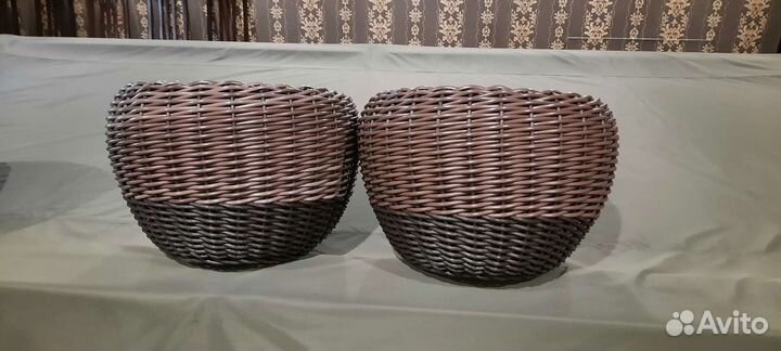 Кашпо из ротанга 