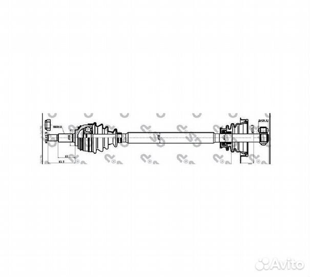 Привод в сборе renault logan MCV/lada lar