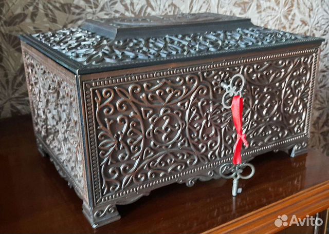 Шкатулка металл. Большая