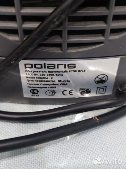 Тепловентилятор керамический настольный Polaris pc