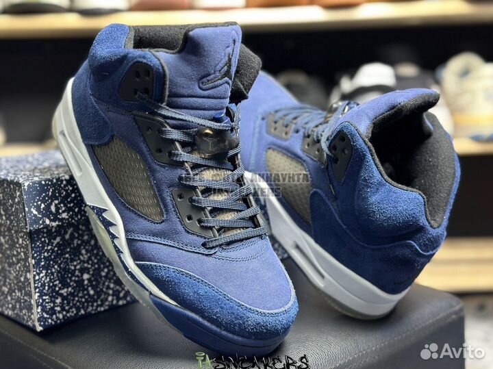 Кроссовки Nike Air Jordan 5 синие 41-45