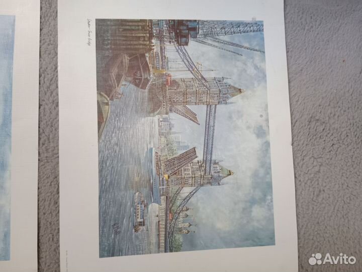 Плакаты постеры видов Лондона.(Литография)