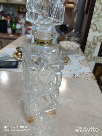 Хрусталь флакон винтаж СССР