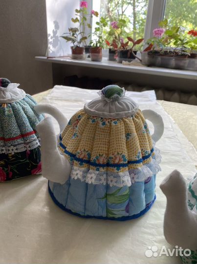 Текстильный чайник украшение для интерьера