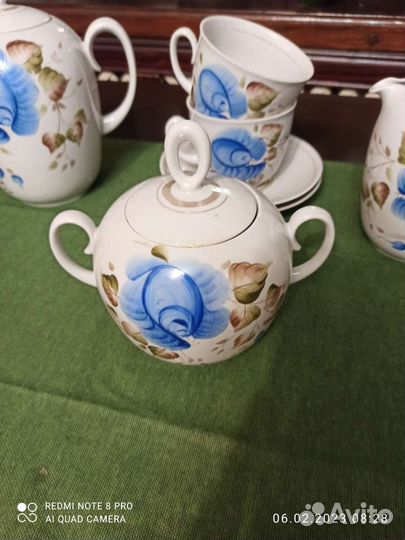 Чайный сервиз Голубая роза