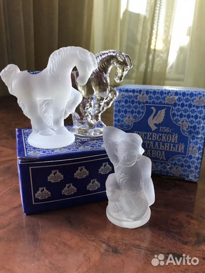 Хрустальные фигурки животных