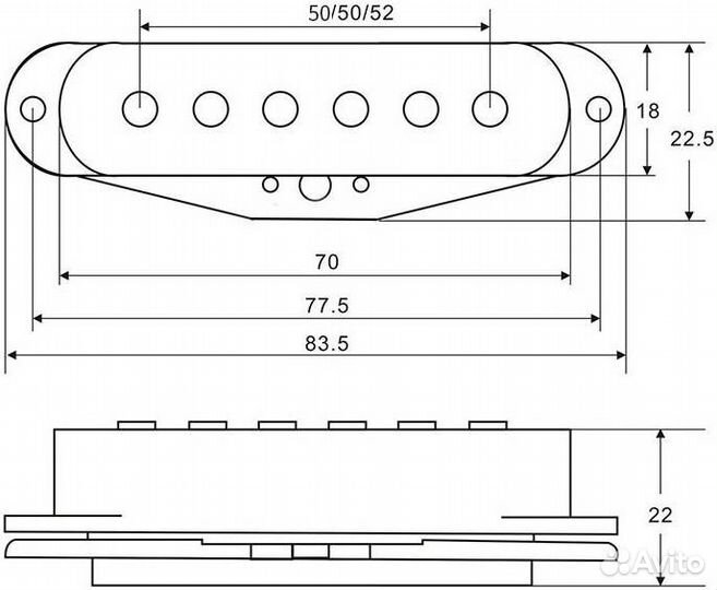 Fleor M00153-2 - Звукосниматель для электрогитары