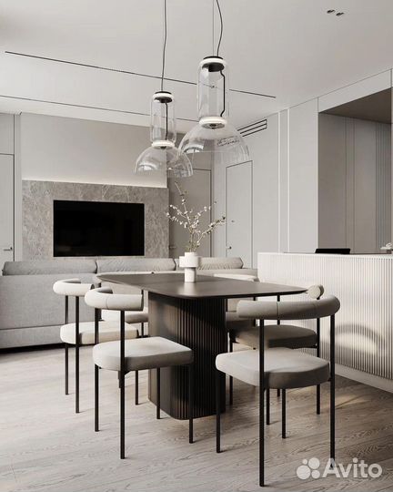 Кухня с барной стойкой