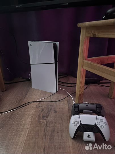 Sony playstation 5 slim с дисководом 2 геймпада