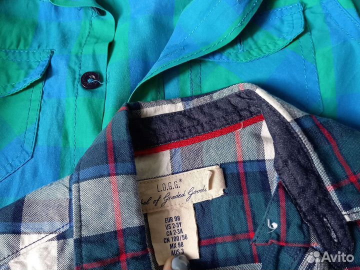 Рубашки для мальчика 1-3 года пакетом