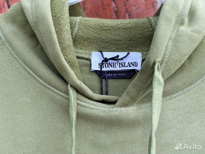 Худи на флисе Stone Island Green