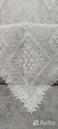 Косынка ажурная,пуховая,ручная работа