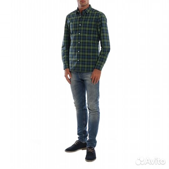 Рубашка Burberry Alexander Check Cotton In Green