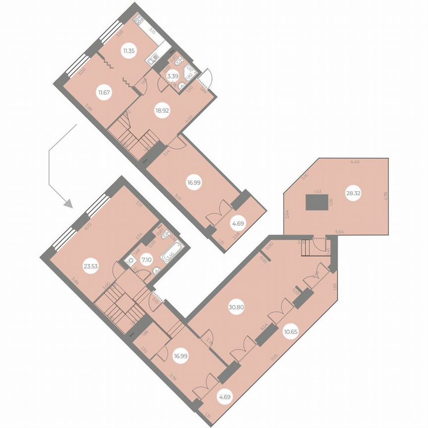 3-к. квартира, 166 м², 18/20 эт.