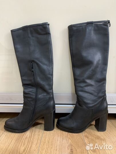 Сапоги кожаные женские