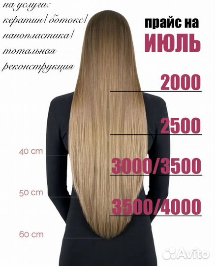 Кератин/Ботокс/Нанопластика/Восстановление