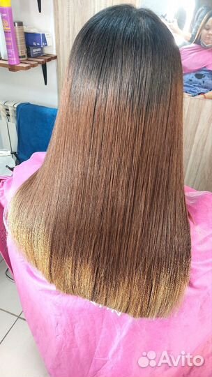 Кератиновое выпрямление волос